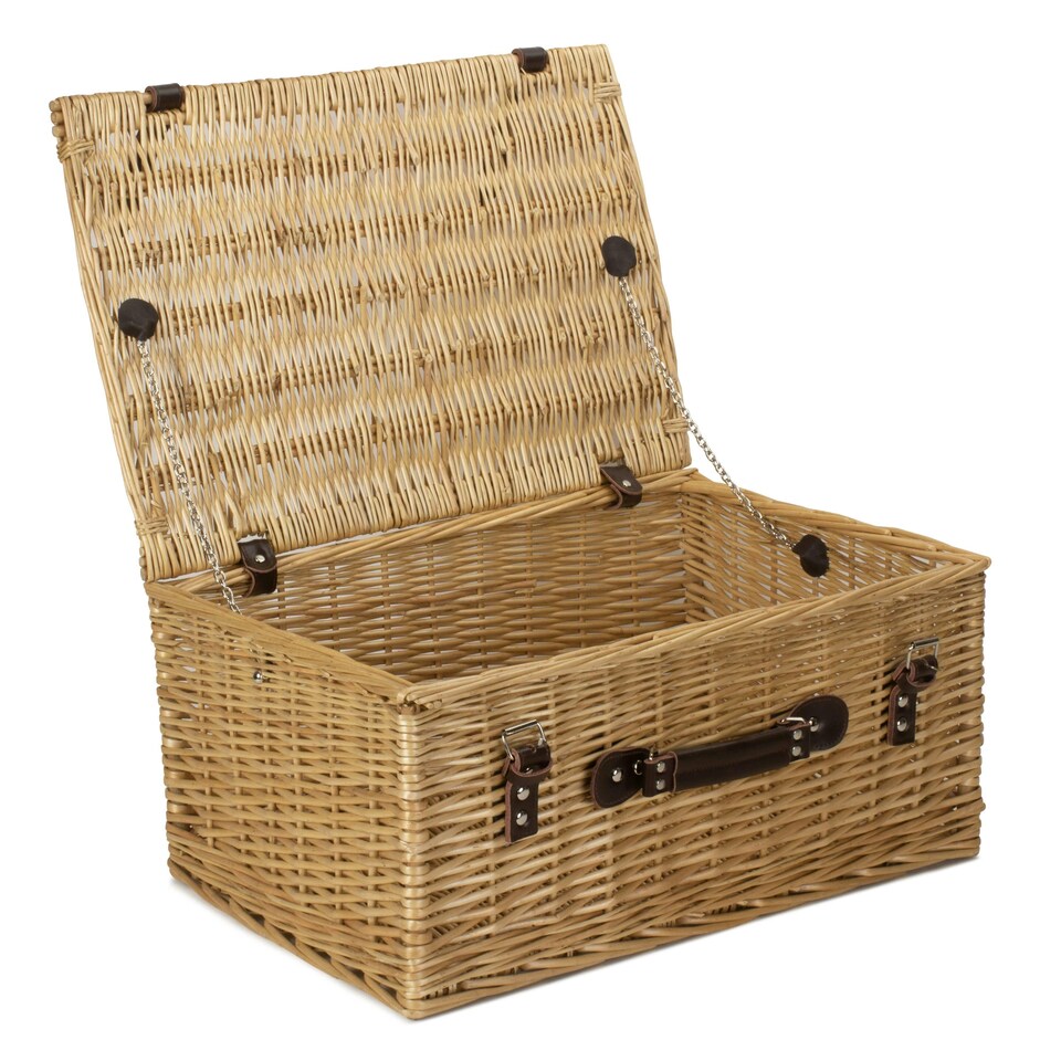 image 1 of Wicker Buff 51cm Picnic Basket Brown | Brown | One Size