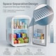 image 7 of Alivio 4L Portable Mini Fridge, Compact Electric Cooler & Warmer for Home, Office & Travel | White | white | 1