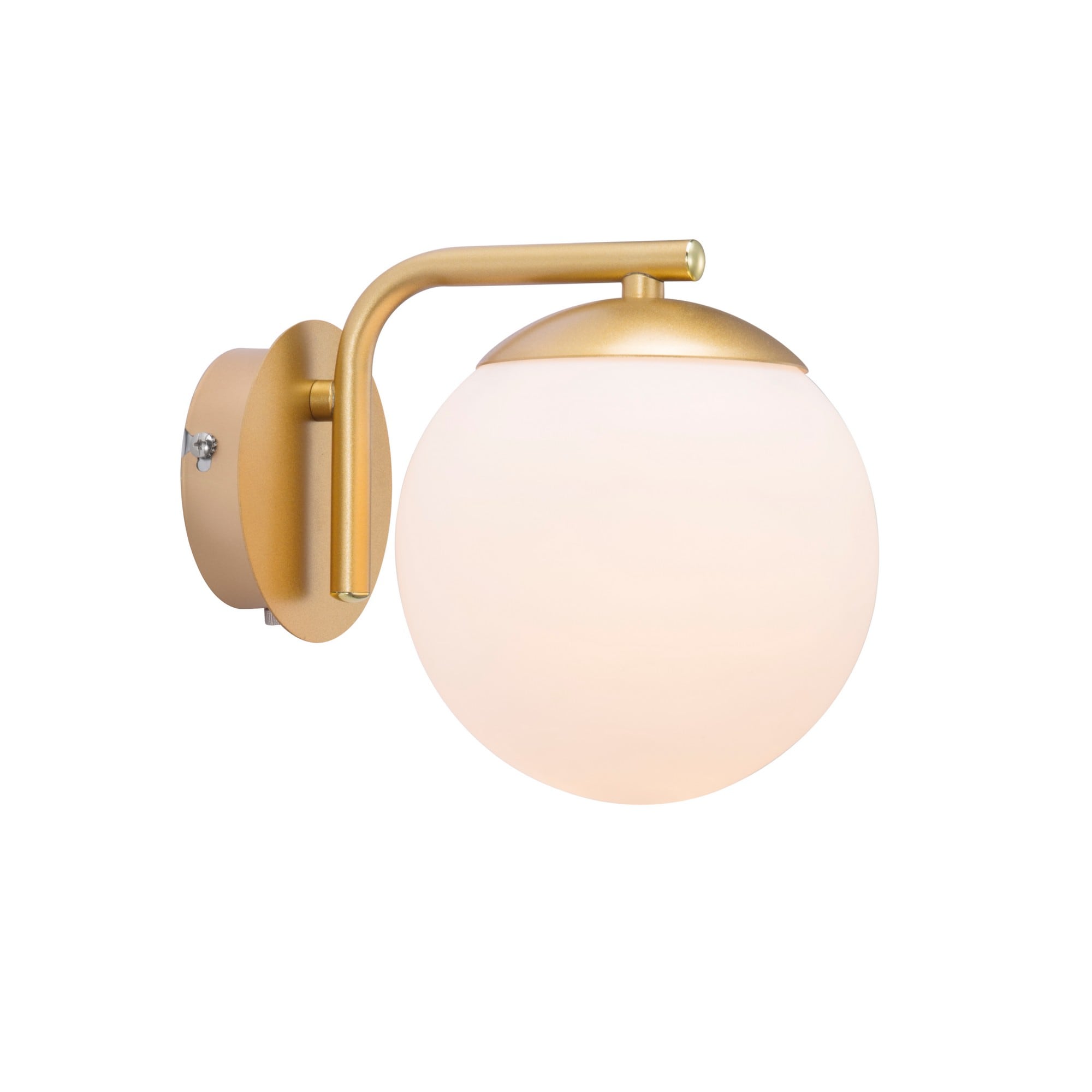 Nordlux Grant Indoor Wall Light Brass Glass Sensor E14 Hand Blown Glass - Plug In or Mains Powered , IP20 Gold Brass