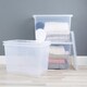image 2 of Wham Crystal 4 x 80L Stackable Plastic Storage Boxes with Lids