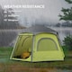 image 8 of Outsunny Instant Camping Tent, 4 Person Easy Setup Dome Tent Yellow | Yellow