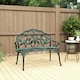 image 2 of Outsunny Garden Bench Porch Park Chair Seater Antique Rose Style Cast Aluminium
