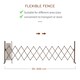 image 5 of Outsunny Aluminum Alloy Movable Fence Foldable Garden Screen Panel, Dark Brown
