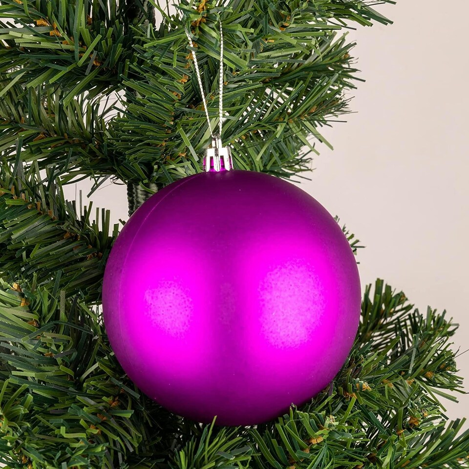 image 1 of 6 Purple Baubles - 10cm