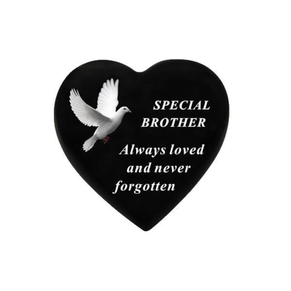 David Fischhoff Heart Memorial Plaque 16 x 15cm - Brother
