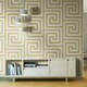 image 2 of Debona Athena Geometric Textured Wallpaper - Champagne/Gold - 10m x 53cm Brown