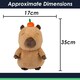 image 6 of Capybara Soft Toy Cute Plushie Huggable Cuddly Stuffed Toy 35cm Light Brown