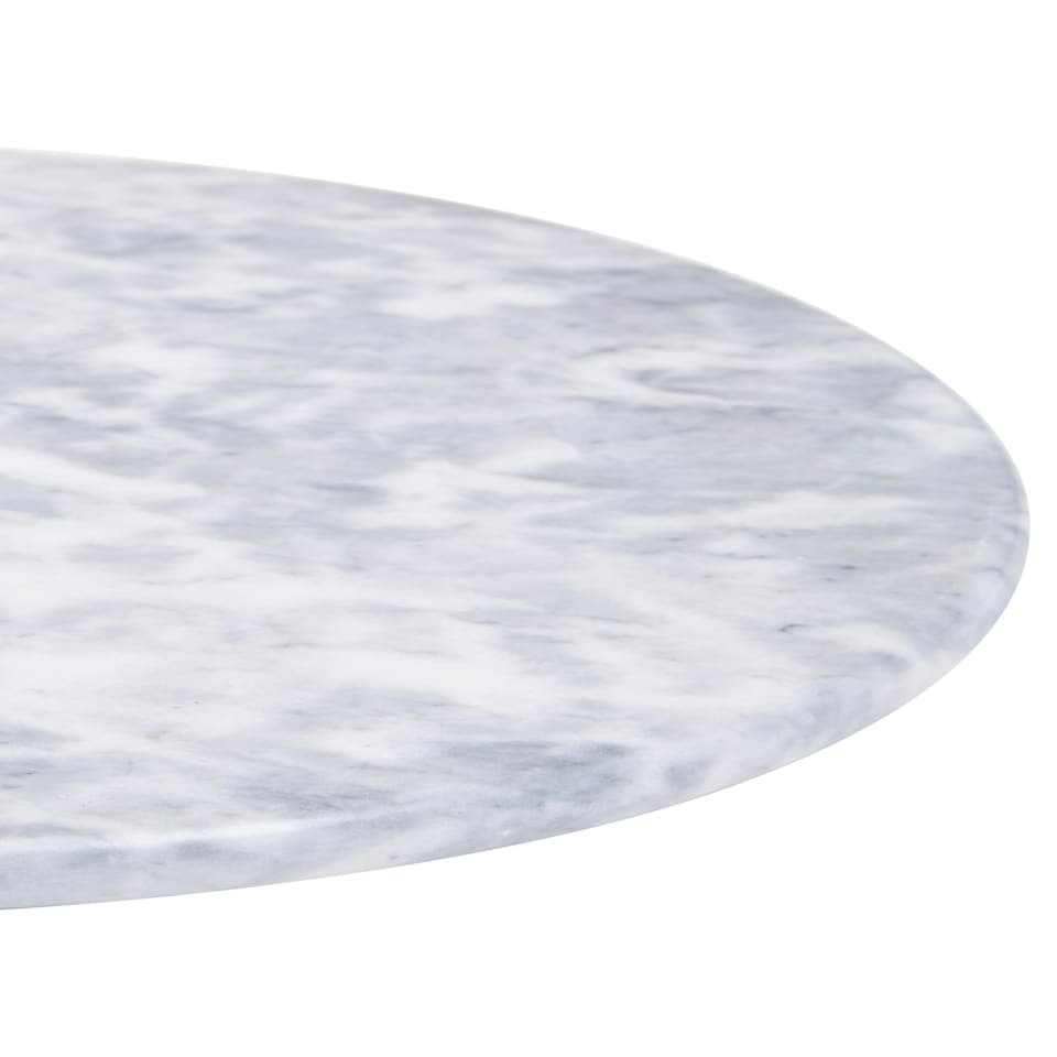image 1 of Salerno Grey Marble Cake Stand With Silver Handle Grey