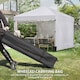 image 8 of Outsunny 3 x 3 M Pop Up Gazebo, UPF 30 with 2 Sidewalls, Leg Weight Bags and Wheeled Bag, Height Adjustable Party Tent Event Shelter for Garden, Patio | White | White