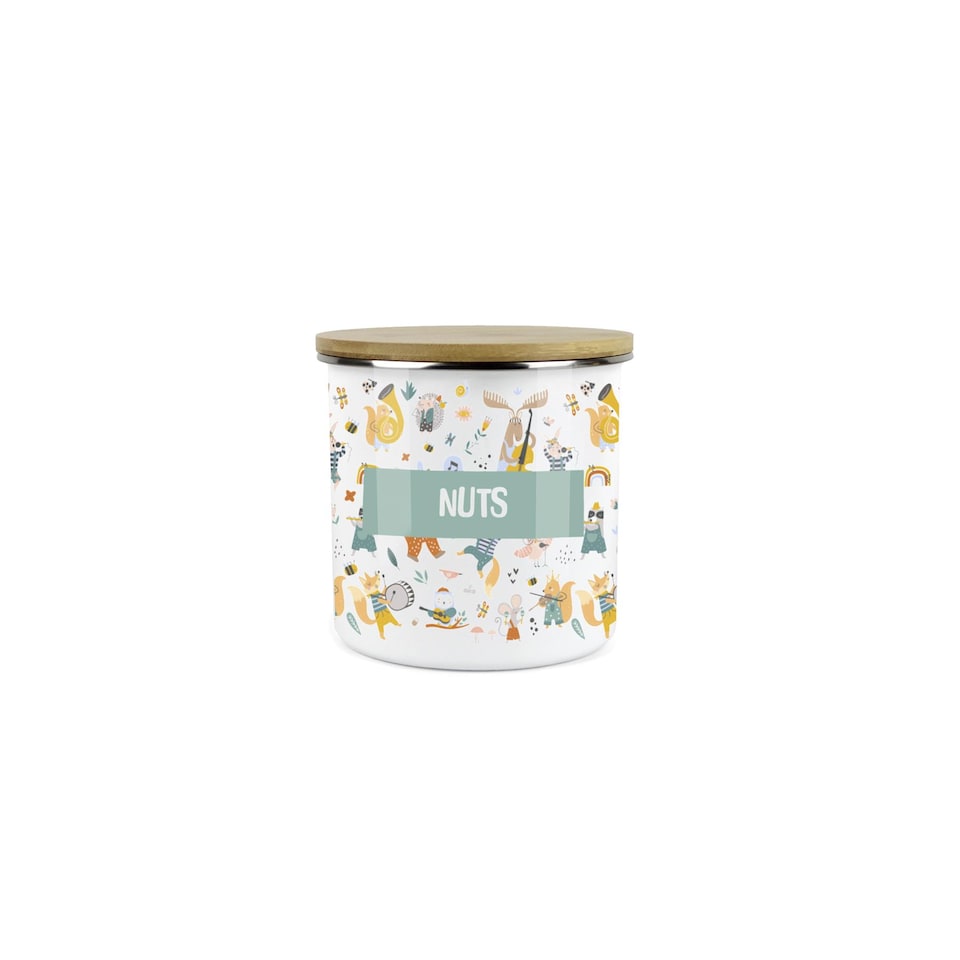 image 1 of Musical Animals Childrens Mini Snack Pot - Nuts