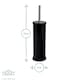 image 5 of Harbour Housewares Mismatched Toilet Brush & Bin Set - Black