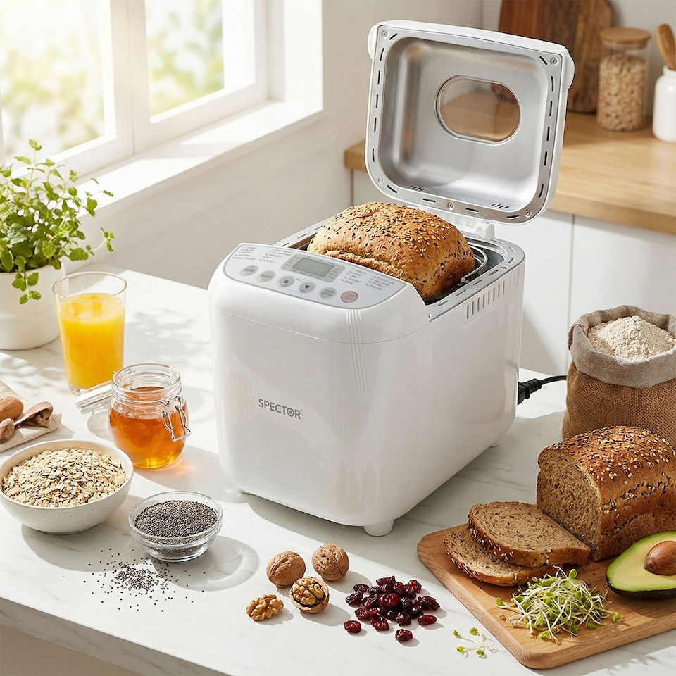 image 1 of Spector 2LB 600W Stainless Steel Automatic Bread Maker 19 in 1 Non Stick