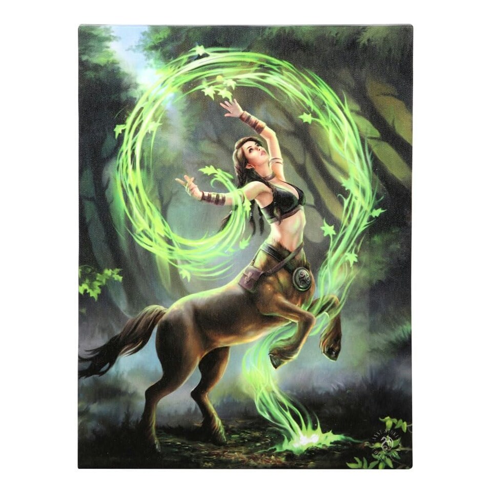 19x25cm Earth Element Sorceress Canvas Plaque by Anne Stokes - Canvas