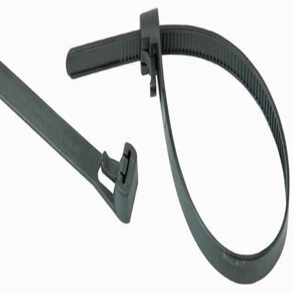 PRO POWER - Reusable Cable Ties 200mm x 8.00mm Black 100 Pack