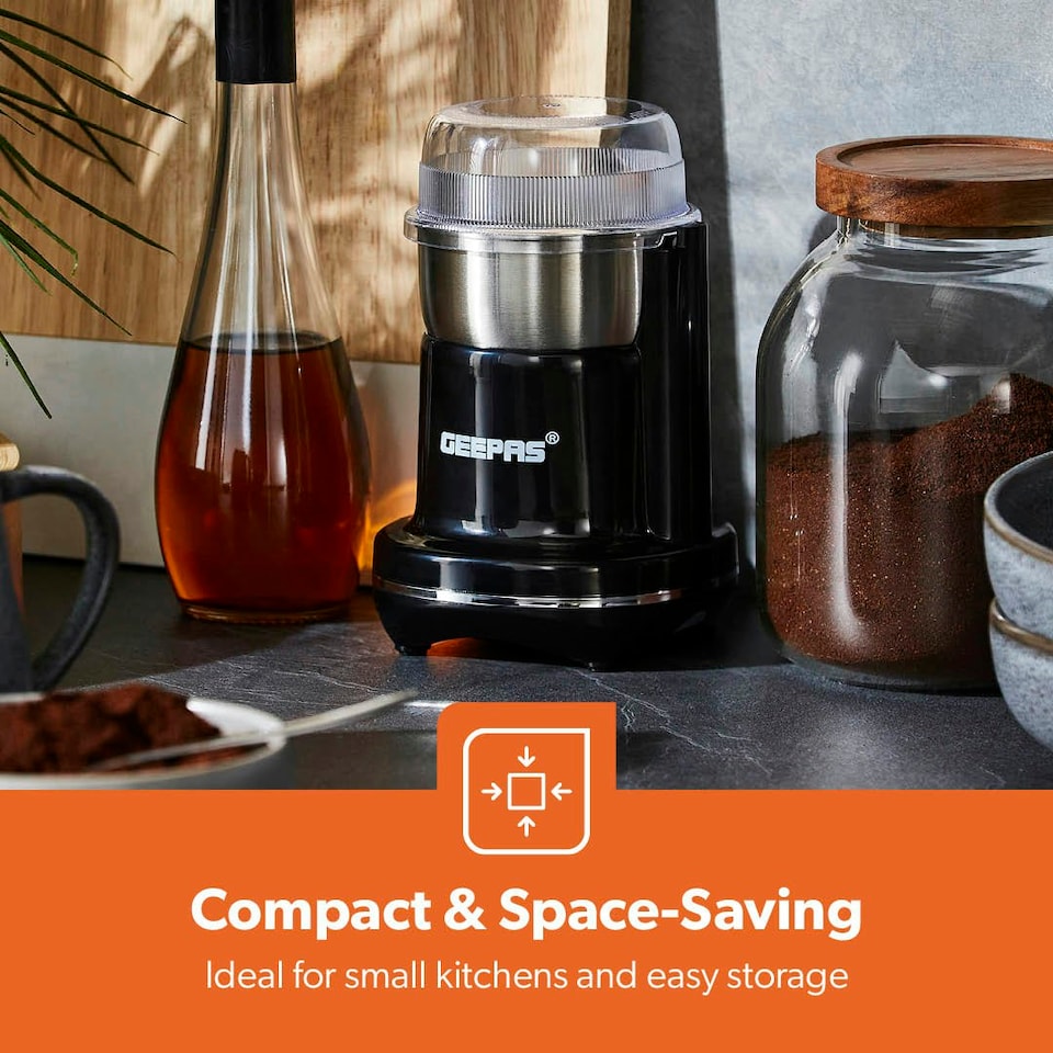 image 1 of GEEPAS Coffee Grinder | 200W Electric Coffee Grinder , Black