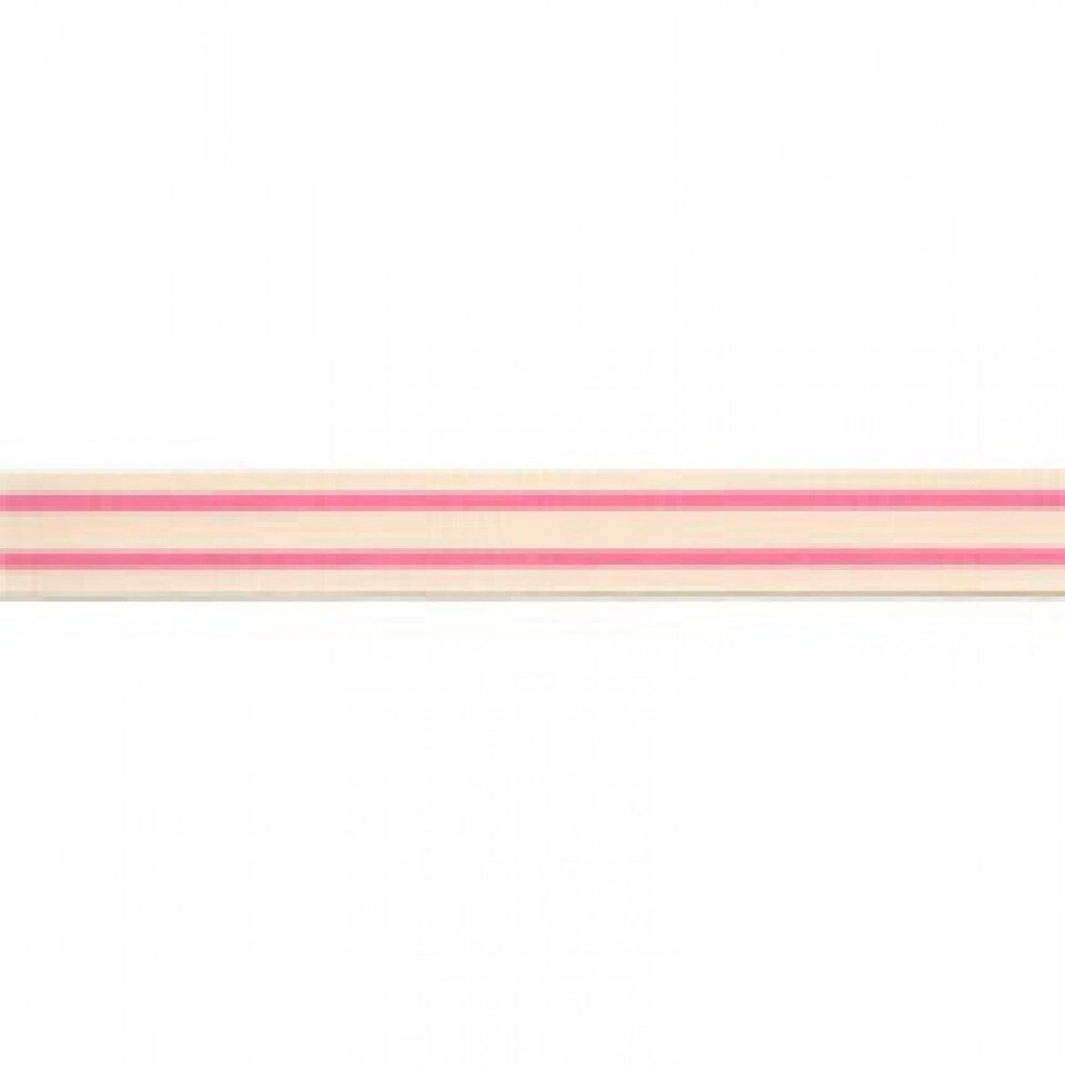 Berisfords 3 Pink 15mm Tea Towel Ribbon for Dressmaking - per metre