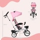 image 7 of HOMCOM 6 in 1 Trike for Toddler 1-5 Years with Parent Handle, Pink