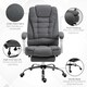 image 3 of Vinsetto Computer Office Chair Home Swivel Task Recliner w/ Footrest, Arm, Grey