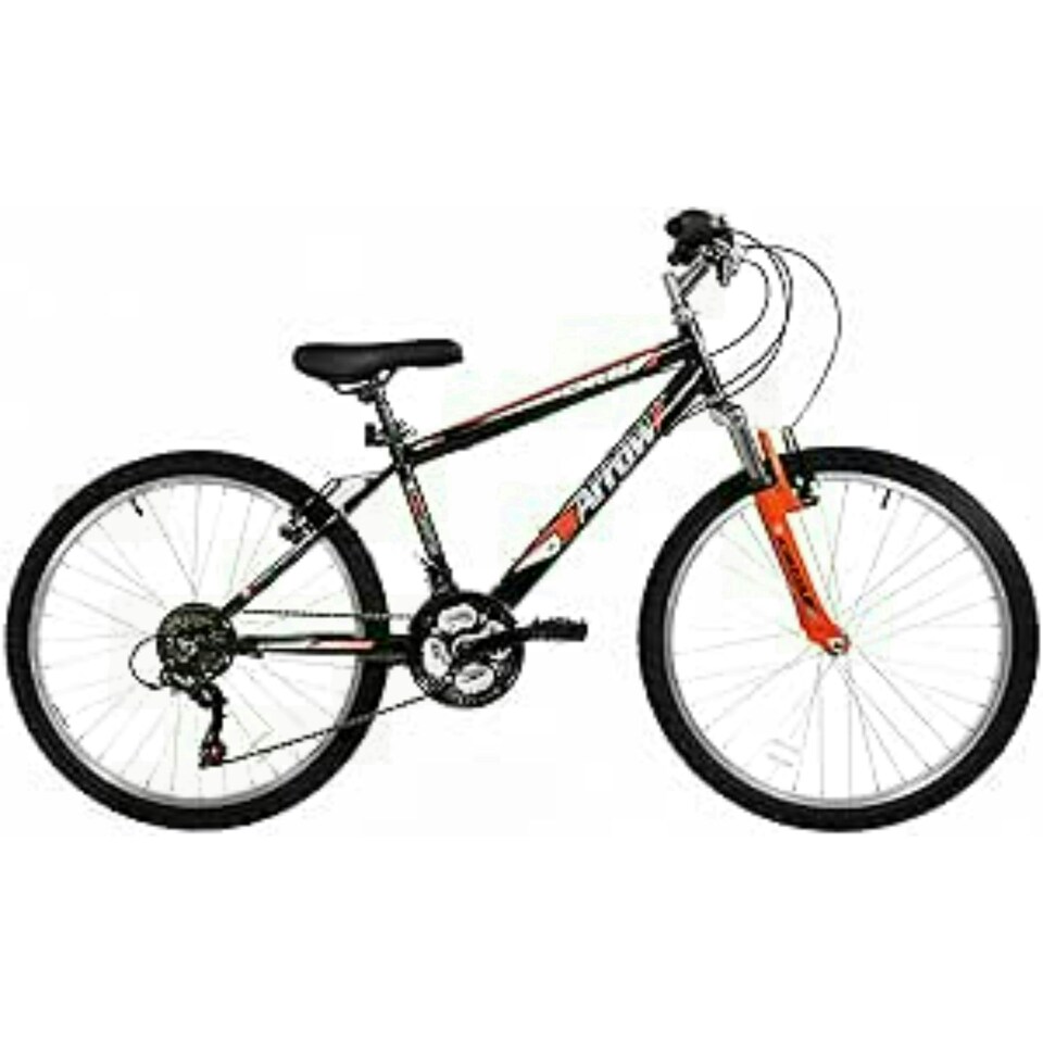 Dallingridge Arrow Hardtail Mountain Bike, 24" Wheel - Black/Red