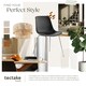 image 7 of Dining Chair Mave - large plastic seat, ergonomic, high backrest, 120 kg load capacity - Set of 4 Black | Black/Chrome