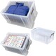 image 3 of 3 x 24 Litres Multipurpose Strong Reinforced Clear Snap Closure Storage Containers With Lids & Handles Clear