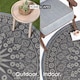 image 4 of Homescapes Outdoor Rug Luxury Waterproof Reversible, For Garden, Round Mandala | Black | Black