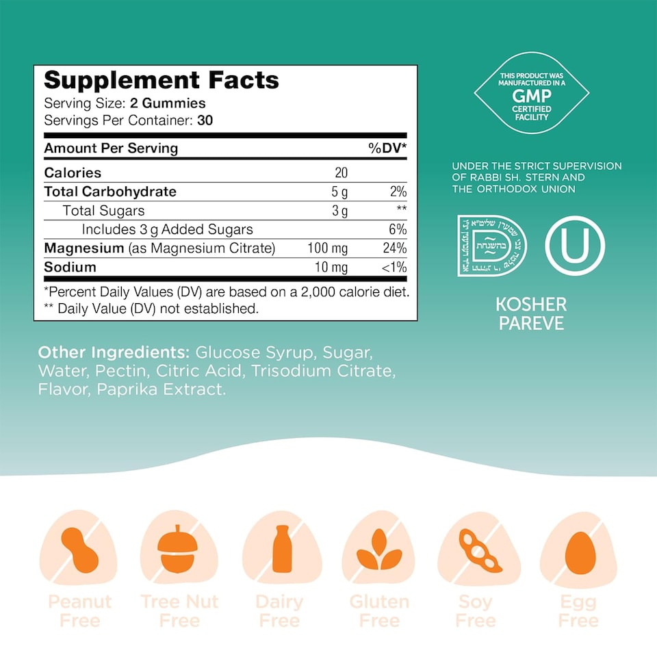 image 1 of Chapter One, Magnesium Gummies, Peach, 60c