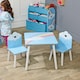 image 2 of Kids Wooden Table And 2 Chairs Themed Set | Blue | Rainbow | 3