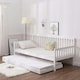image 4 of Daybed With Trundle white 3ft single and 2 mattresses wooden pull out guest room bedroom