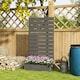 image 2 of Outsunny Raised Garden Bed with Trellis Standing Patio Planter Box Dark Grey | Grey | Dark Grey