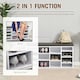 image 8 of Multi-Storage Shoe Rack w/ 14 Compartments Cushion Moving Shelves for Home Yellow