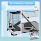 image 3 of PawHut 3 Tiers Hamster Cage w/ Deep Glass Bottom, Dish, Hut, 60 x 40 x 54.5cm