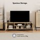 image 4 of Vonhaus Lena Rattan Effect TV Stand with 2 Open Shelves for Living Room