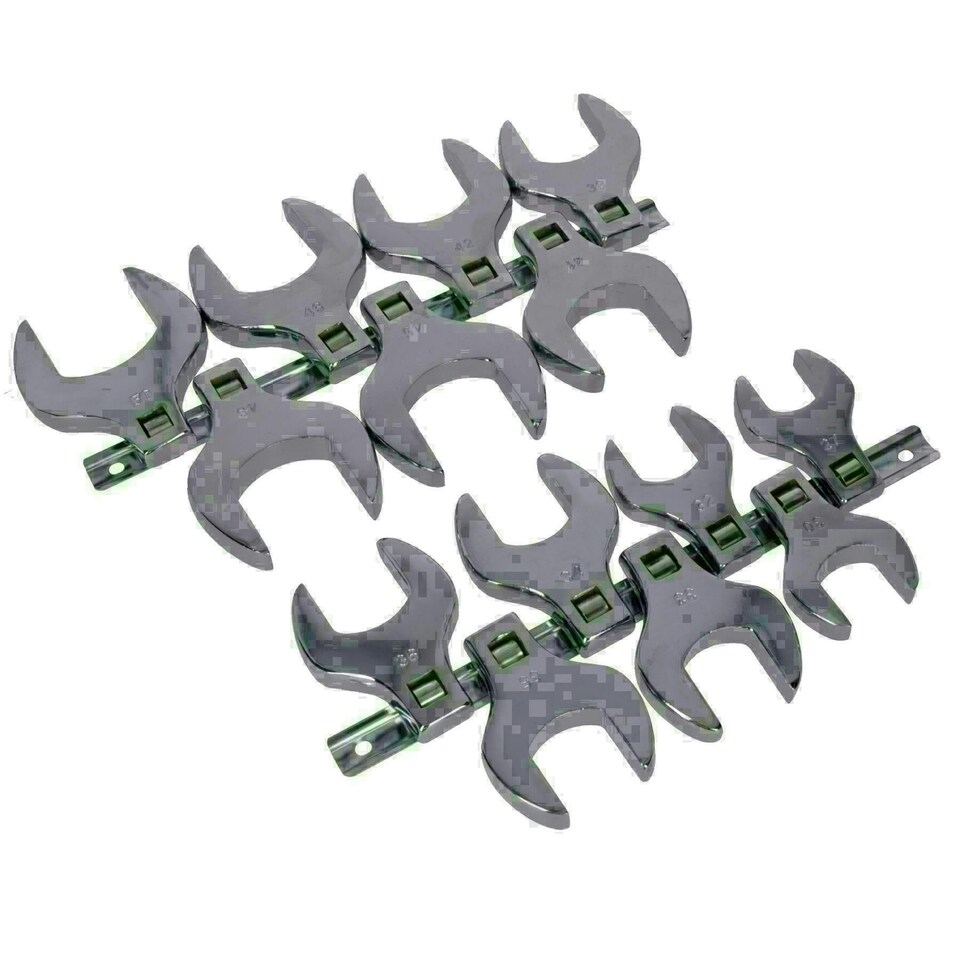 image 1 of Large Crowfoot Crowfeet Spanners Wrenches Metric Sizes 27 - 50mm 14pc