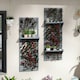 image 7 of Outsunny Wall Mounted Plant Stands Set of 2 with Shelves and Slatted Trellis