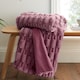 image 1 of Bianca So Soft Carved Faux Fur Blanket Throw | Pink