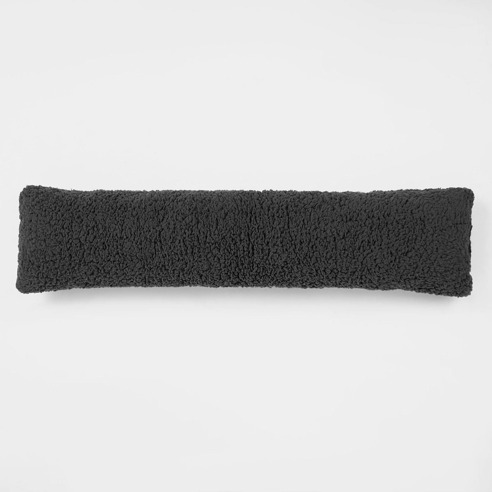 image 1 of OHS Teddy Fleece Window Weather Seal Draft Draught Excluder Door Stopper, 90cm - Charcoal