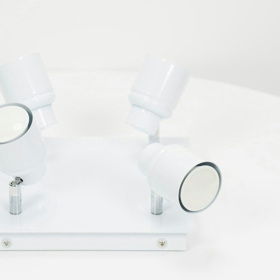 image 1 of ValueLights Benton White IP44 Square Bathroom Ceiling Light White