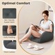 image 10 of COSTWAY Folding Floor Game Chair Adults Lazy Sofa Chair Grey