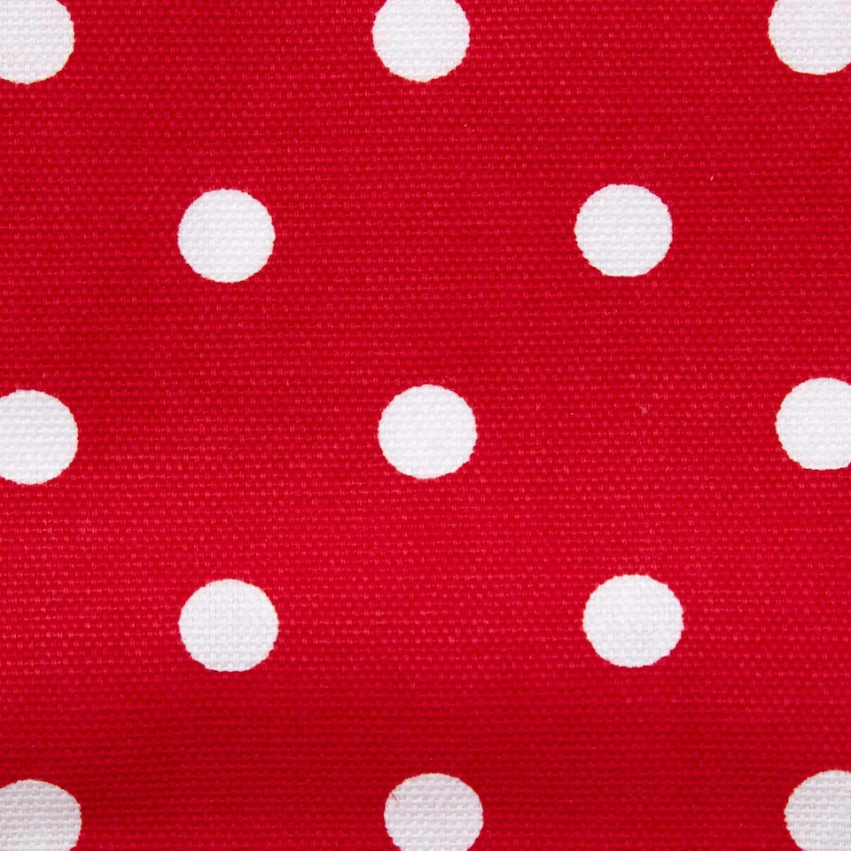image 1 of Homescapes Red Polka Dot Cotton Apron