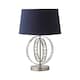 image 1 of ValueLights Rothwell Silver Table Lamp Blue Shade