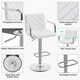 image 4 of Yaheetech Set of 2 Faux Leather Bar Stools | White