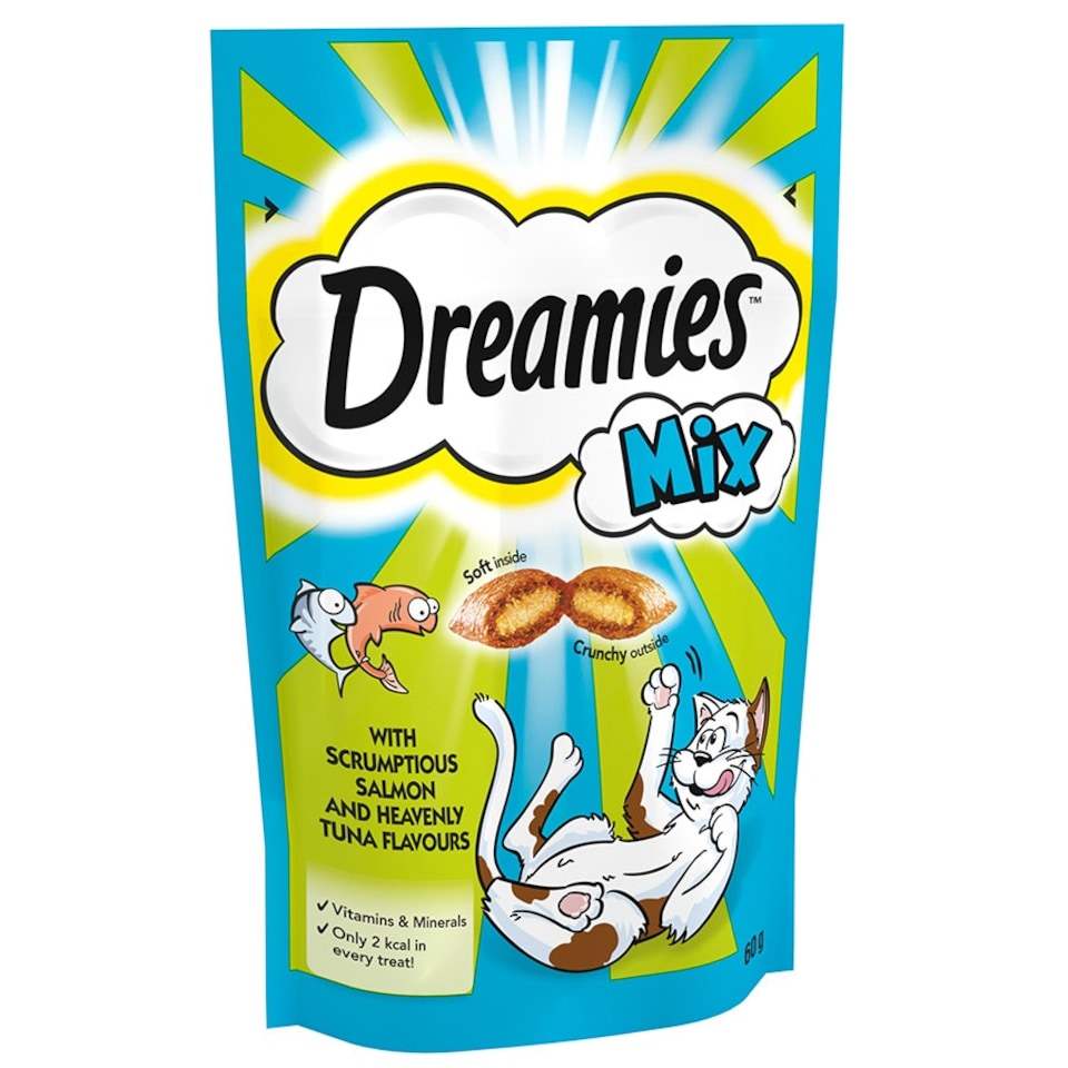 image 1 of Dreamies Mix Salmon & Tuna 60g (Pack of 8)