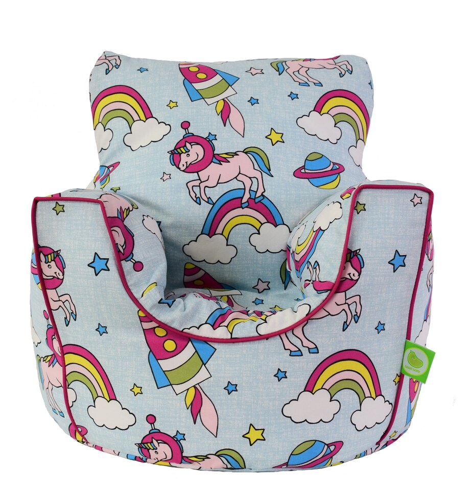 image 1 of Bean Lazy Pastel Rainbow Space Unicorn Bean Bag Armchair Child Teen Size