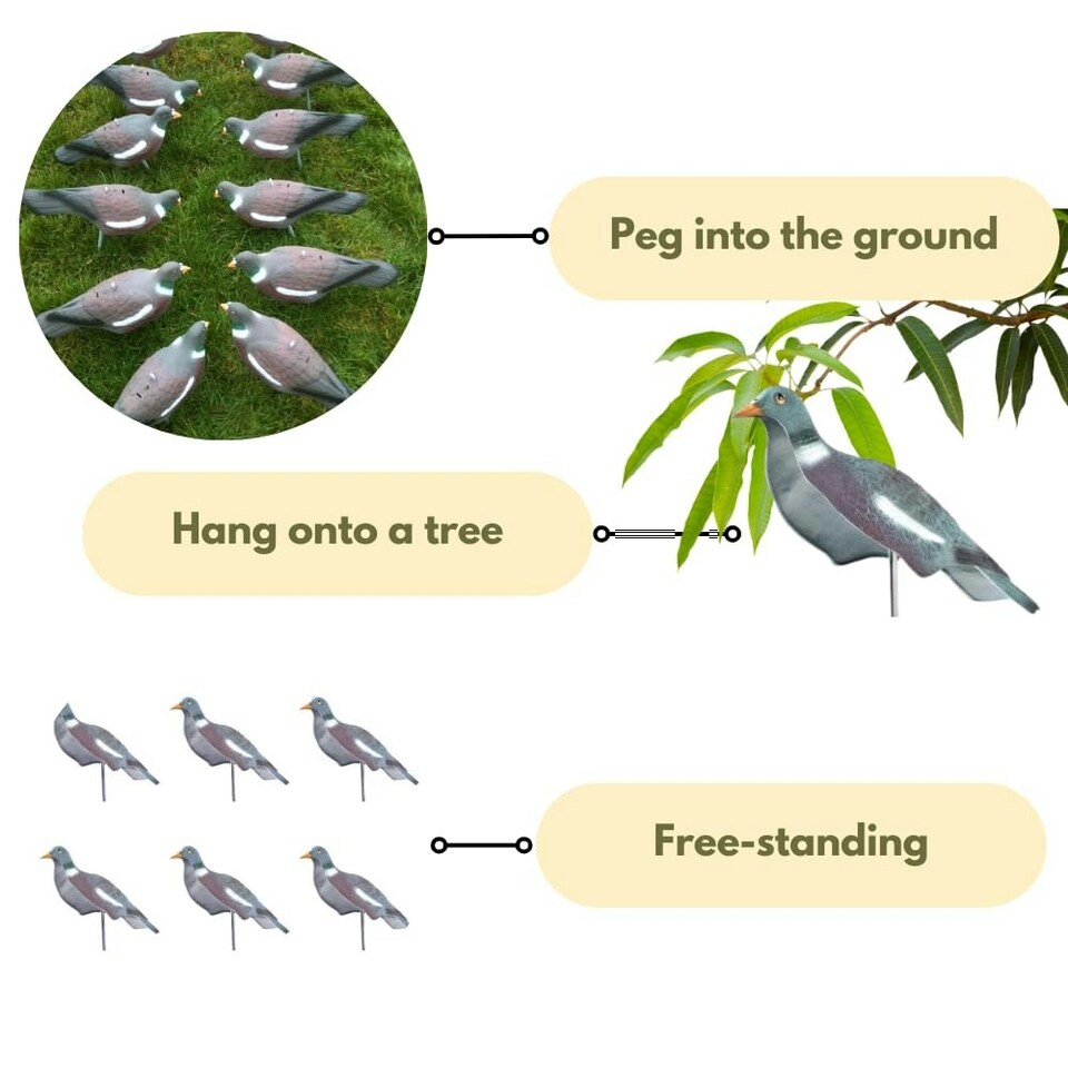 image 1 of Marco Paul Pack of 6 Pigeon Bird Scarer