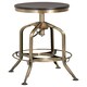 image 4 of Gator Ash Wood Seat Metallic Stool Gold