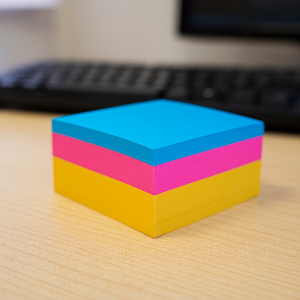 image 1 of 400 Assorted Neon Bright Post-it Sticky Notes Reminder Memo Pads Pack 76X76mm