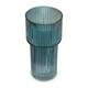 image 4 of Esma Small Ribbed Blue Glass Vase
