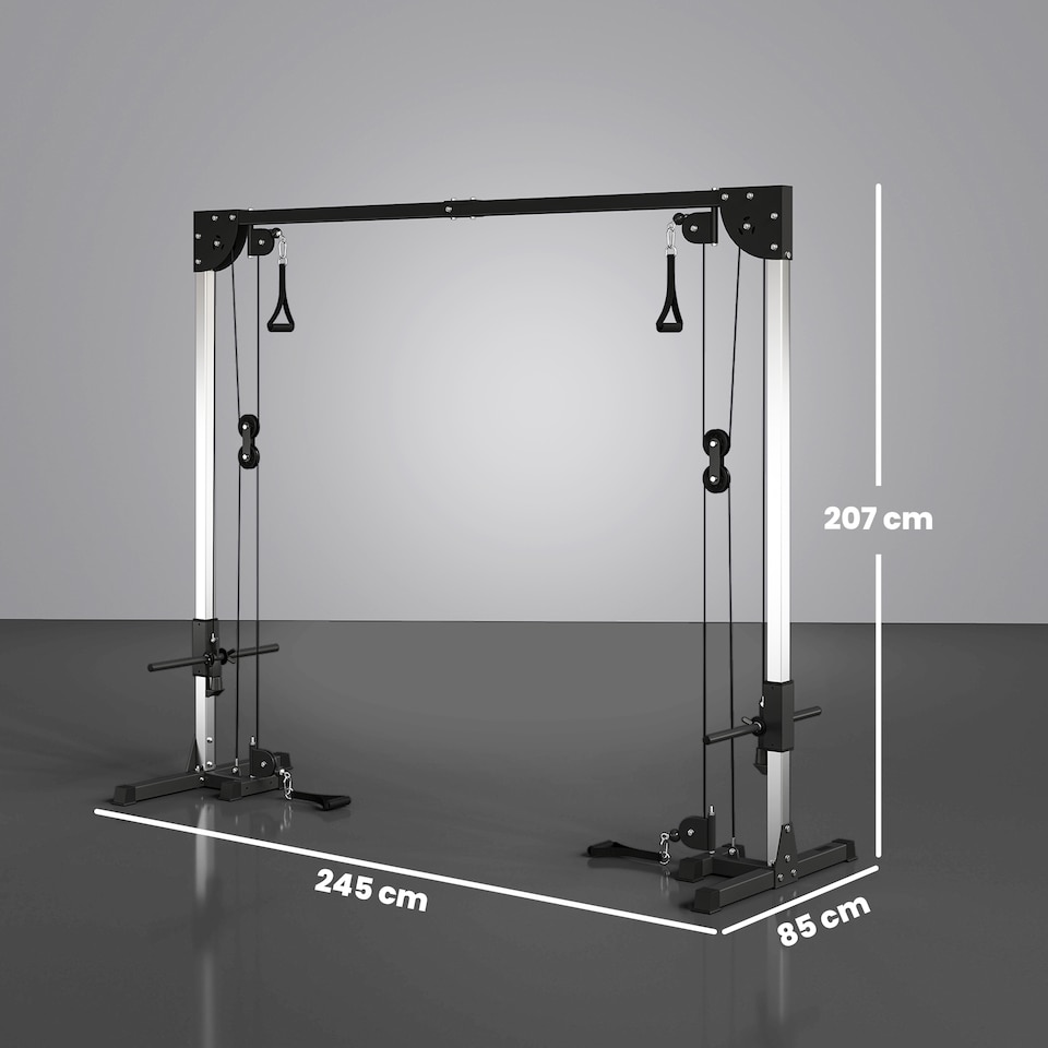 image 1 of SPORTNOW Cable Crossover Machine for Full Body Strength Training