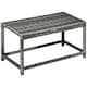 image 1 of Outdoor Coffee Table w/ Plastic Board Under the Full Woven Table Top, Grey